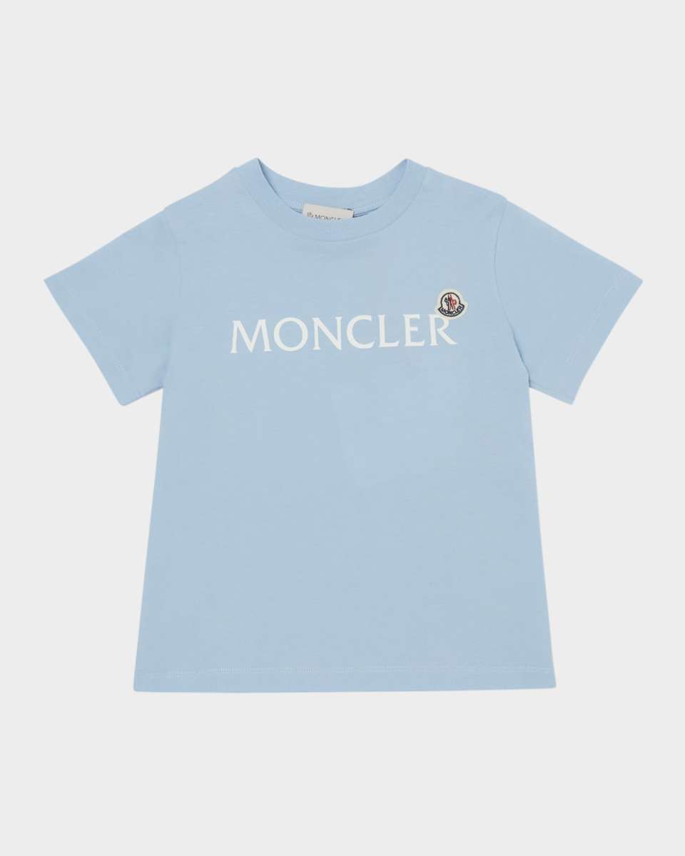 Boy's Embroidered Logo-Print T-Shirt, Size 8-